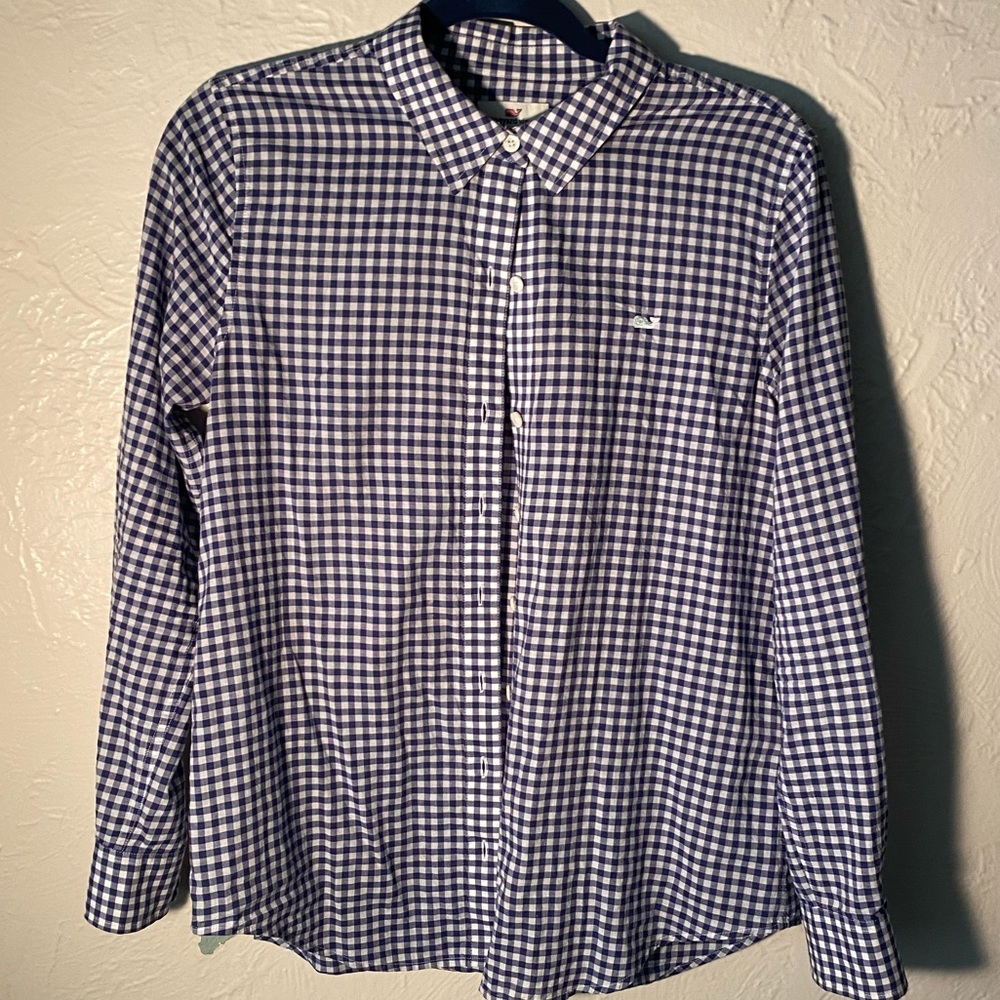 Vineyard Vibes Relaxed Women’s Gingham Button Down